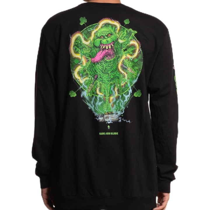 L/S SLIMER BADGE - BLK